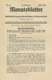 Monatsbl&auml;tter Jhrg. 44, H. 4 (1930)