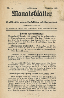 Monatsbl&auml;tter Jhrg. 44, H. 11 (1930)