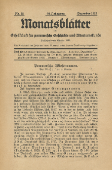 Monatsbl&auml;tter Jhrg. 46, H. 1 (1932)