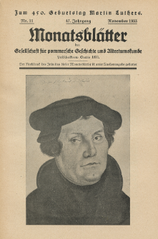 Monatsblätter Jhrg. 47, H. 11 (1933)