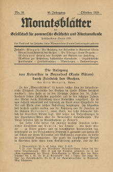 Monatsbl&auml;tter Jhrg. 48, H. 10 (1934)