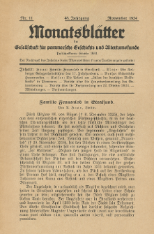 Monatsbl&auml;tter Jhrg. 48, H. 11 (1934)