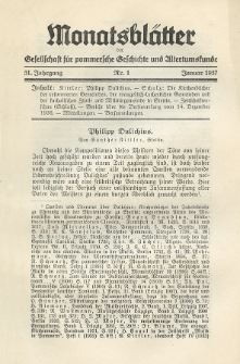 Monatsbl&auml;tter Jhrg. 51, H. 1 (1937)