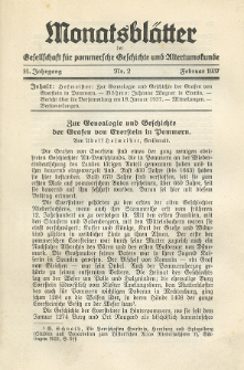 Monatsbl&auml;tter Jhrg. 51, H. 2 (1937)