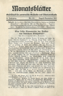 Monatsbl&auml;tter Jhrg. 51, H. 8/9 (1937)