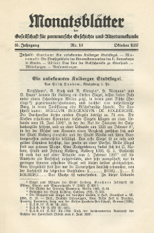 Monatsbl&auml;tter Jhrg. 51, H. 10 (1937)
