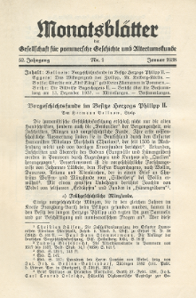 Monatsbl&auml;tter Jhrg. 52, H. 1 (1938)