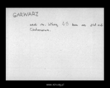 Garwarz. Files of Niedzborz district in the Middle Ages. Files of Historico-Geographical Dictionary of Masovia in the Middle Ages