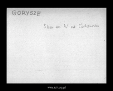 Gorysze. Files of Niedzborz district in the Middle Ages. Files of Historico-Geographical Dictionary of Masovia in the Middle Ages