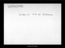 Unikowo. Files of Niedzborz district in the Middle Ages. Files of Historico-Geographical Dictionary of Masovia in the Middle Ages