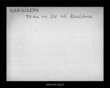 Karniszyn. Files of Szrensk district in the Middle Ages. Files of Historico-Geographical Dictionary of Masovia in the Middle Ages