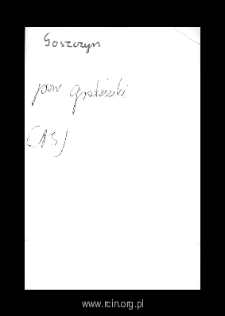 Goszczyn. Files of Grojec district in the Middle Ages. Files of Historico-Geographical Dictionary of Masovia in the Middle Ages