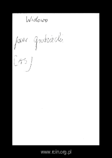 Widowo. Files of Grojec district in the Middle Ages. Files of Historico-Geographical Dictionary of Masovia in the Middle Ages