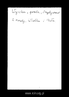Wysoka. Files of Grojec district in the Middle Ages. Files of Historico-Geographical Dictionary of Masovia in the Middle Ages