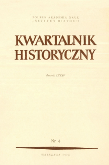 Kwartalnik Historyczny R. 85 nr 4 (1978), Title pages, Contents