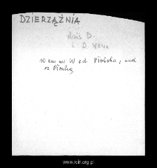 Dzierzążnia. Files of Plonsk district in the Middle Ages. Files of Historico-Geographical Dictionary of Masovia in the Middle Ages