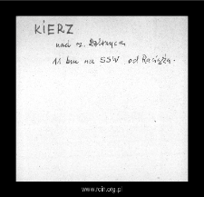 Kierz, now part of Dłużniewo Duże. Files of Plonsk district in the Middle Ages. Files of Historico-Geographical Dictionary of Masovia in the Middle Ages