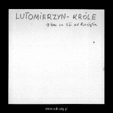 Lutomierzyn-Kr&oacute;le. Files of Plonsk district in the Middle Ages. Files of Historico-Geographical Dictionary of Masovia in the Middle Ages
