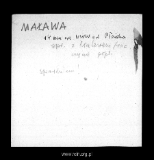 Maława. Files of Plonsk district in the Middle Ages. Files of Historico-Geographical Dictionary of Masovia in the Middle Ages