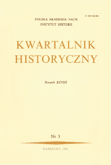 Kwartalnik Historyczny R. 98 nr 3 (1991), Recenzje