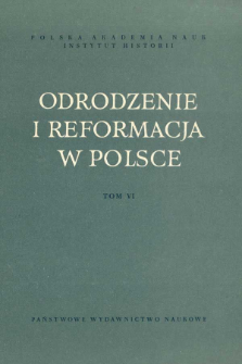 Kilka uwag o pobycie Andrzeja Frycza Modrzewskiego w Pradze