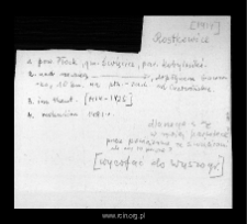 Rostkowice. Files of Wyszogrod district in the Middle Ages. Files of Historico-Geographical Dictionary of Masovia in the Middle Ages