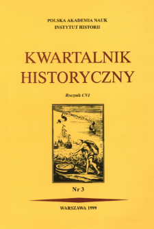 Kwartalnik Historyczny R. 106 nr. 3 (1999), Recenzje