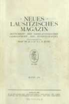 Neues Lausitzisches Magazin. (1928-1930) Bd. 104-106