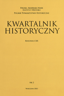 Kwartalnik Historyczny R. 120 nr 2 (2013), Title pages, Contents