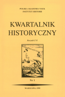 Kwartalnik Historyczny R. 106 nr 1 (1999), Recenzje