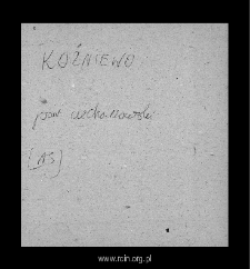 Koźniewo Średnie. Files of Ciechanow district in the Middle Ages. Files of Historico-Geographical Dictionary of Masovia in the Middle Ages