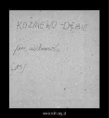 Koźniewo Wielkie. Files of Ciechanow district in the Middle Ages. Files of Historico-Geographical Dictionary of Masovia in the Middle Ages