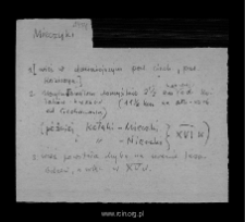 Mieczyki. Files of Ciechanow district in the Middle Ages. Files of Historico-Geographical Dictionary of Masovia in the Middle Ages