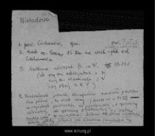 Nieradowo. Files of Ciechanow district in the Middle Ages. Files of Historico-Geographical Dictionary of Masovia in the Middle Ages