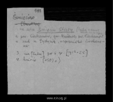 Śmiecin, now of part Ciechanów. Files of Ciechanow district in the Middle Ages. Files of Historico-Geographical Dictionary of Masovia in the Middle Ages