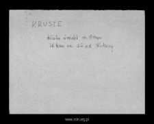 Krusze. Files of Mlawa district in the Middle Ages. Files of Historico-Geographical Dictionary of Masovia in the Middle Ages