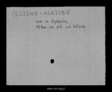 Olszewo-Korzybie. Files of Mlawa district in the Middle Ages. Files of Historico-Geographical Dictionary of Masovia in the Middle Ages