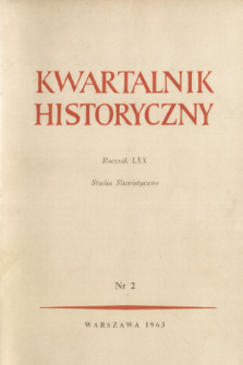 Kwartalnik Historyczny R. 70 nr 2 (1963), In memoriam : Jan Adamus (1896&mdash;1962)