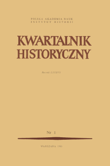 Kwartalnik Historyczny R. 87 nr 1 (1980), Listy do redakcji