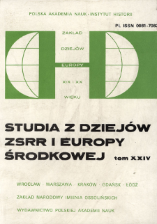 Studia z Dziejów ZSRR i Europy Środkowej. T. 24 (1988), Recenzje