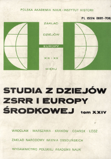 Posiedzenia Zakładu Dziej&oacute;w Europy XIX i XX wieku Instytutu Historii PAN (IX 1986 - VI 1987)