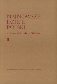 Najnowsze Dzieje Polski : materiały i studia z okresu 1914-1939 T. 2 (1959), Title pages, Contents