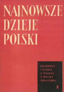 Najnowsze Dzieje Polski : materiały i studia z okresu II wojny światowej T. 10 (1966), Title pages, Contents