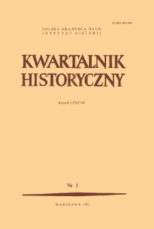 Kwartalnik Historyczny. R. 88 nr 1 (1981), Title pages, Contents