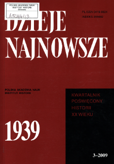 Dzieje Najnowsze : [kwartalnik poświęcony historii XX wieku] R. 41 z. 3 (2009), Od redakcji