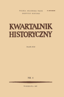 Kwartalnik Historyczny R. 93 nr 4 (1986), Listy do redakcji