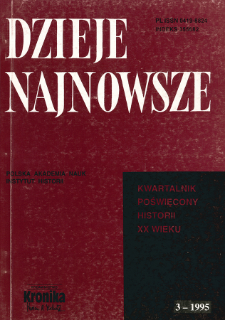 Dzieje Najnowsze : [kwartalnik poświęcony historii XX wieku] R. 27 z. 3 (1995), Życie naukowe