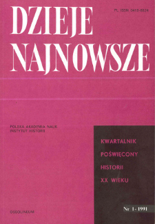 Dzieje Najnowsze : [kwartalnik poświęcony historii XX wieku] R. 23 z. 1 (1991), Recenzje