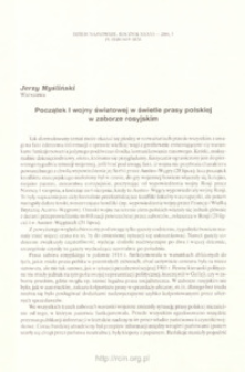 Początek I wojny światowej w świetle prasy polskiej w zaborze rosyjskim