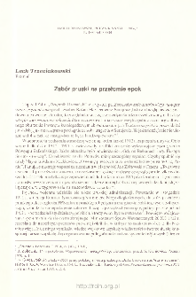 Zab&oacute;r pruski na przełomie epok